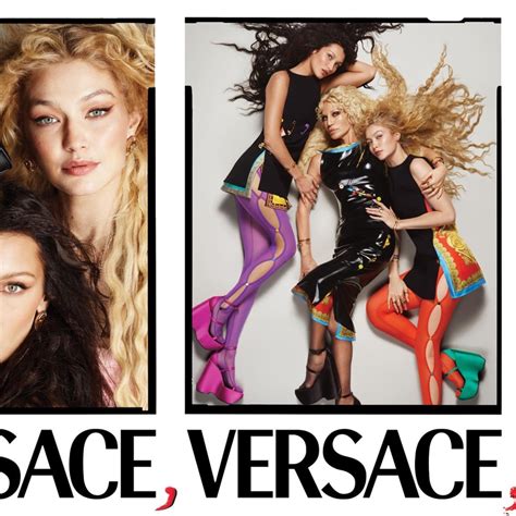 gigi and bella hadid versace naked|Gigi and Bella Hadid nude in new Versace campaign image.